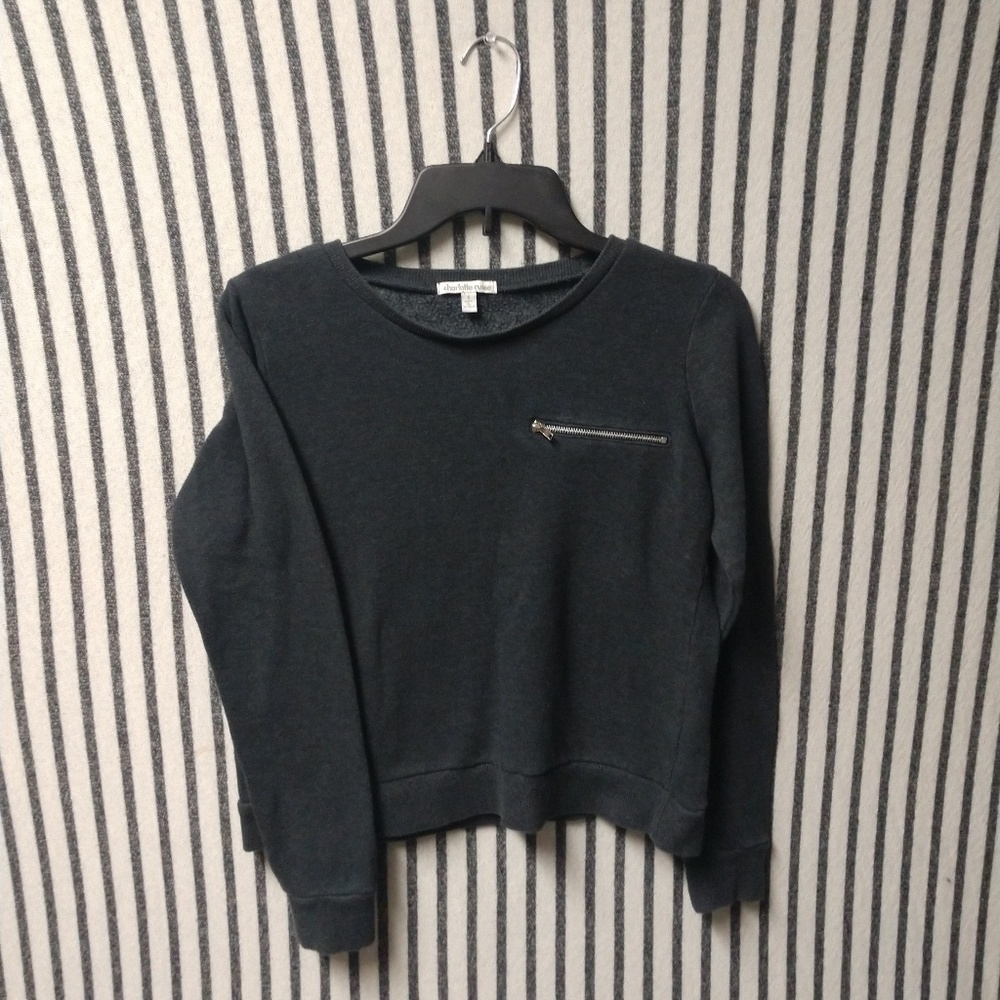 Zipper detail sweatshirt